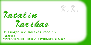 katalin karikas business card